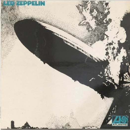 The collection includes an exceptionally rare first pressing of Led Zeppelin's debut album, with turquoise text
