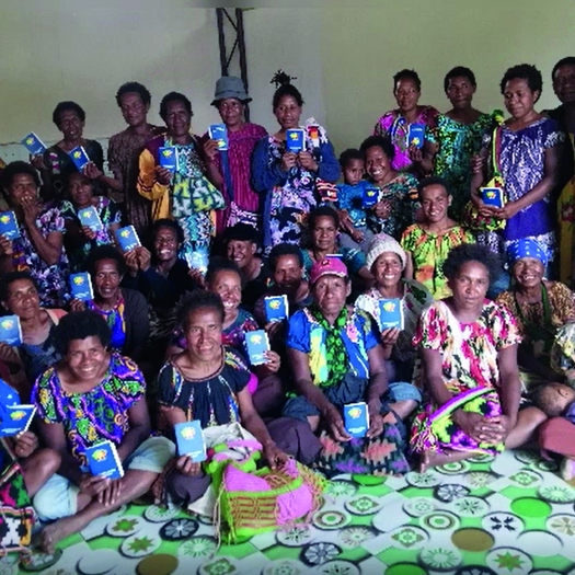 The Eastern Highlands Sista Helvim Sista Association, Papua New Guinea encourage and educate rural women members in everyday banking by providing savings passbooks supplied by Tall Security Print