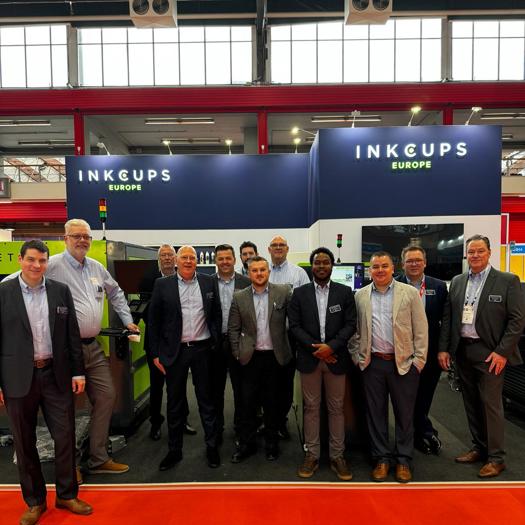 The Inkcups team are demonstrating a raft of kit on the stand