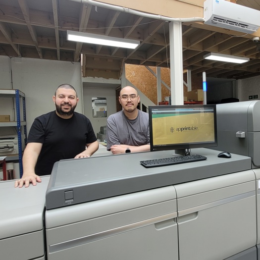 (L-R) Peter Haddad with Apprintable production manager Stephen Pho